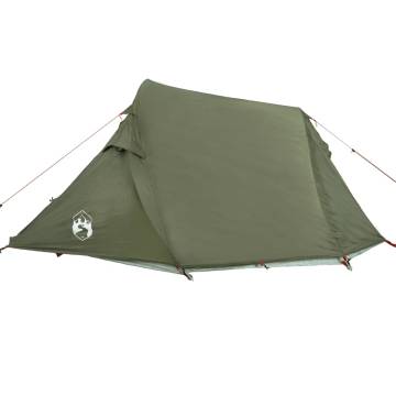  Camping Tent Tunnel 3-Person Olive Green Waterproof