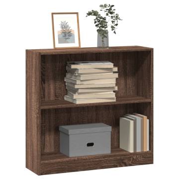  Bookcase Brown Oak 80x24x76 cm Engineered Wood