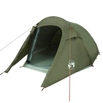  Camping Tent Tunnel 2-Person Olive Green Waterproof