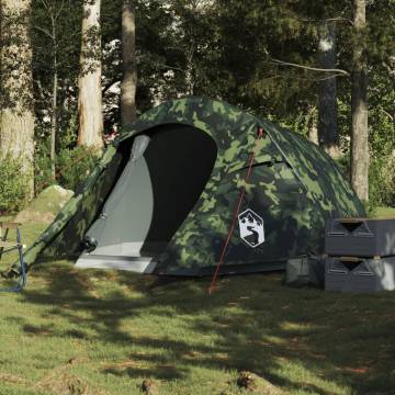  Camping Tent Tunnel 2-Person Camouflage Waterproof