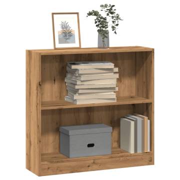  Bookcase Artisian Oak 80x24x76 cm Engineered Wood