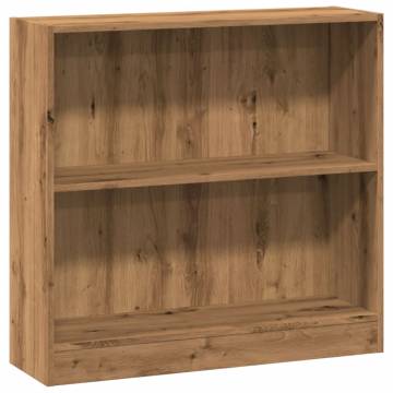  Bookcase Artisian Oak 80x24x76 cm Engineered Wood