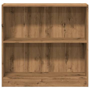  Bookcase Artisian Oak 80x24x76 cm Engineered Wood