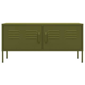 TV Cabinet Olive Green 105x35x50 cm Steel