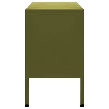 TV Cabinet Olive Green 105x35x50 cm Steel