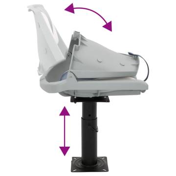  Boat Seat with Pedestal Height Adjustable 360° Rotatable