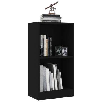  Bookshelf Black 40x24x75 cm Engineered Wood