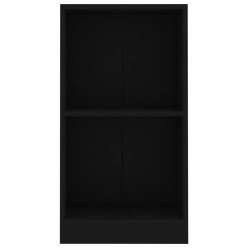  Bookshelf Black 40x24x75 cm Engineered Wood