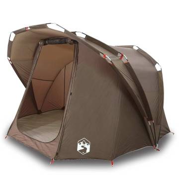  Fishing Tent 4-Person Brown Waterproof