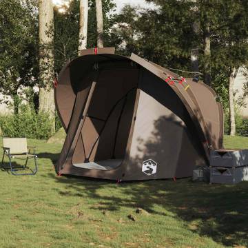  Fishing Tent 4-Person Brown Waterproof