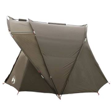  Fishing Tent 4-Person Brown Waterproof