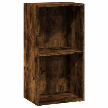  Bookcase Smoked Oak 40x30x77 cm Engineered Wood