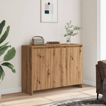  Sideboard Artisan Oak 102x33x75 cm Engineered Wood