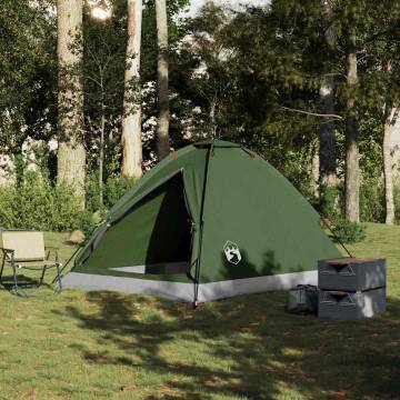  Camping Tent Dome 4-Person Olive Green Waterproof