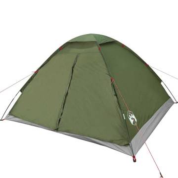  Camping Tent Dome 4-Person Olive Green Waterproof