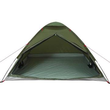  Camping Tent Dome 4-Person Olive Green Waterproof