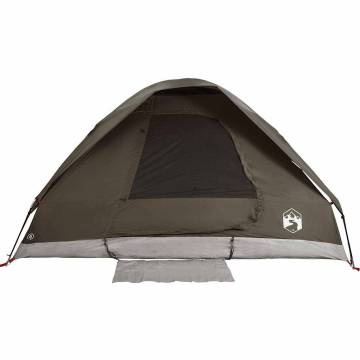  Camping Tent Dome 4-Person Brown Waterproof