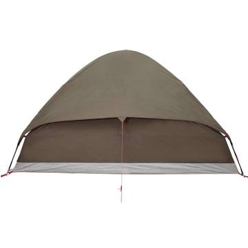  Camping Tent Dome 4-Person Brown Waterproof