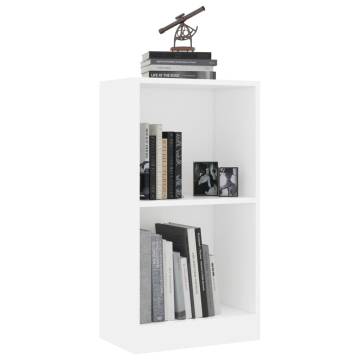  Bookshelf White 40x24x75 cm Engineered Wood