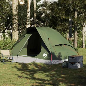  Camping Tent Dome 4-Person Olive Green Waterproof