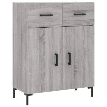  Highboard Grey Sonoma 69.5x34x180 cm Engineered Wood