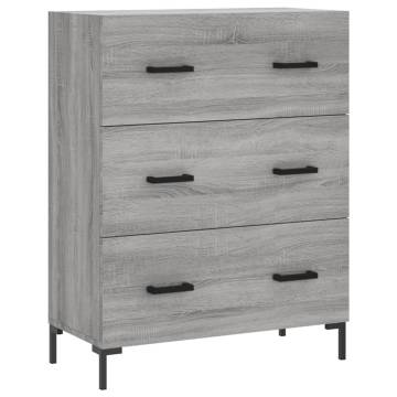  Highboard Grey Sonoma 69.5x34x180 cm Engineered Wood