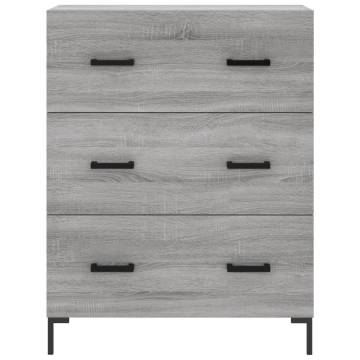  Highboard Grey Sonoma 69.5x34x180 cm Engineered Wood