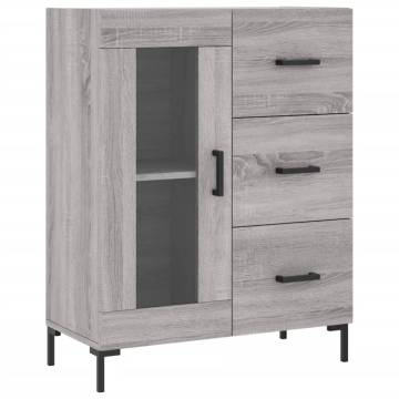  Highboard Grey Sonoma 69.5x34x180 cm Engineered Wood