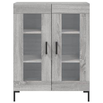  Highboard Grey Sonoma 69.5x34x180 cm Engineered Wood