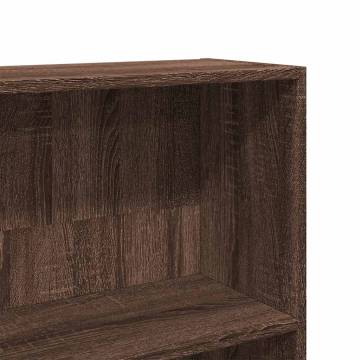  Book Cabinet Brown Oak 80x30x189 cm Engineered Wood