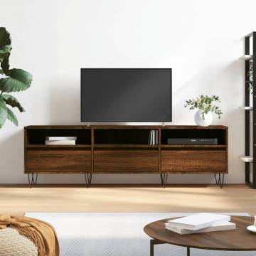  TV Cabinet Brown Oak 150x30x44.5 cm Engineered Wood