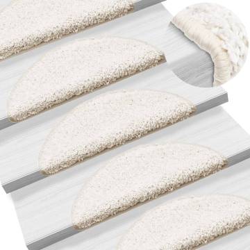  Stair Mats 10 pcs 56x17x3 cm White