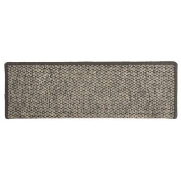  Stair Mats Self-adhesive 15 pcs 65x21x4 cm Grey and Beige