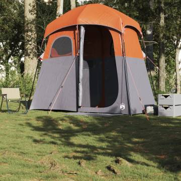  Shower Tent 2-Person Grey and Orange Waterproof