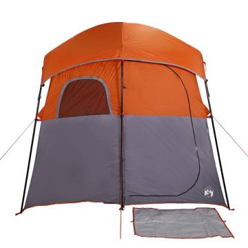  Shower Tent 2-Person Grey and Orange Waterproof