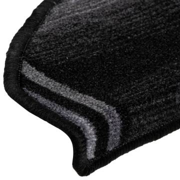  Stair Mats Self-adhesive 5 pcs 65x21x4 cm Black and Grey