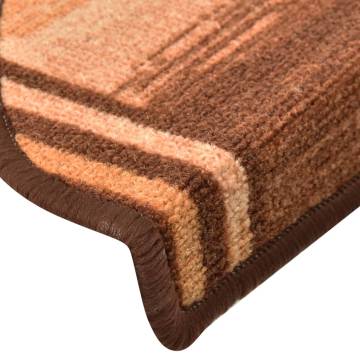  Stair Mats Self-adhesive 5 pcs 65x21x4 cm Brown