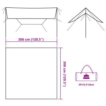  Camping Tarp Camouflage 306x306 cm Waterproof