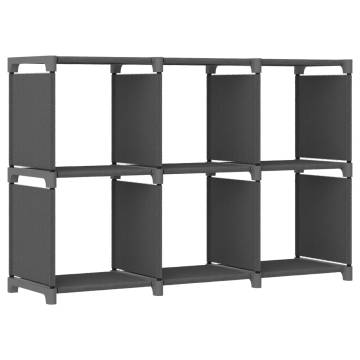 6-Cube Display Shelf Grey 103x30x72.5 cm Fabric