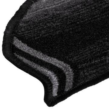  Stair Mats Self-adhesive 10 pcs 65x21x4 cm Black and Grey