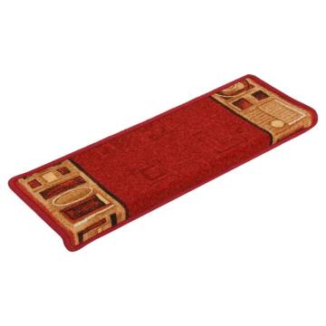  Stair Mats Self-adhesive 10 pcs 65x21x4 cm Red