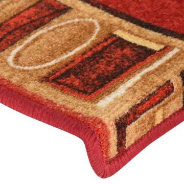  Stair Mats Self-adhesive 10 pcs 65x21x4 cm Red