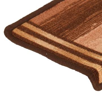  Stair Mats Self-adhesive 5 pcs 65x21x4 cm Brown