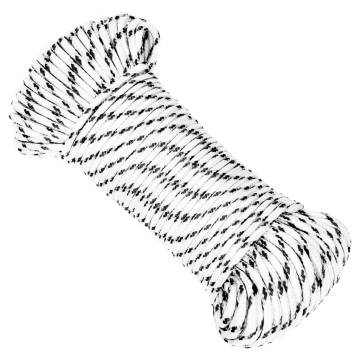  Braided Boat Rope White 5 mmx250 m Polyester