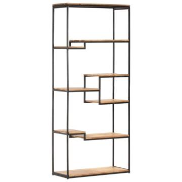  Bookcase 80x30x180 cm Solid Acacia Wood