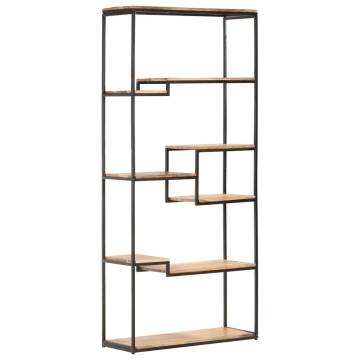  Bookcase 80x30x180 cm Solid Acacia Wood