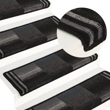  Stair Mats Self-adhesive 5 pcs 65x21x4 cm Black and Grey