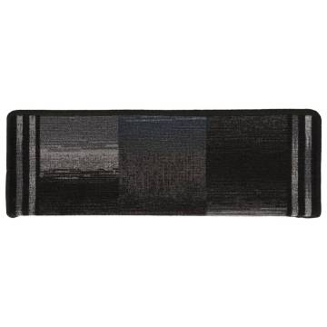  Stair Mats Self-adhesive 5 pcs 65x21x4 cm Black and Grey