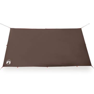  Camping Tarp Brown 366x306 cm Waterproof