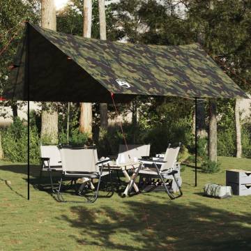  Camping Tarp Camouflage 462x306x211 cm Waterproof